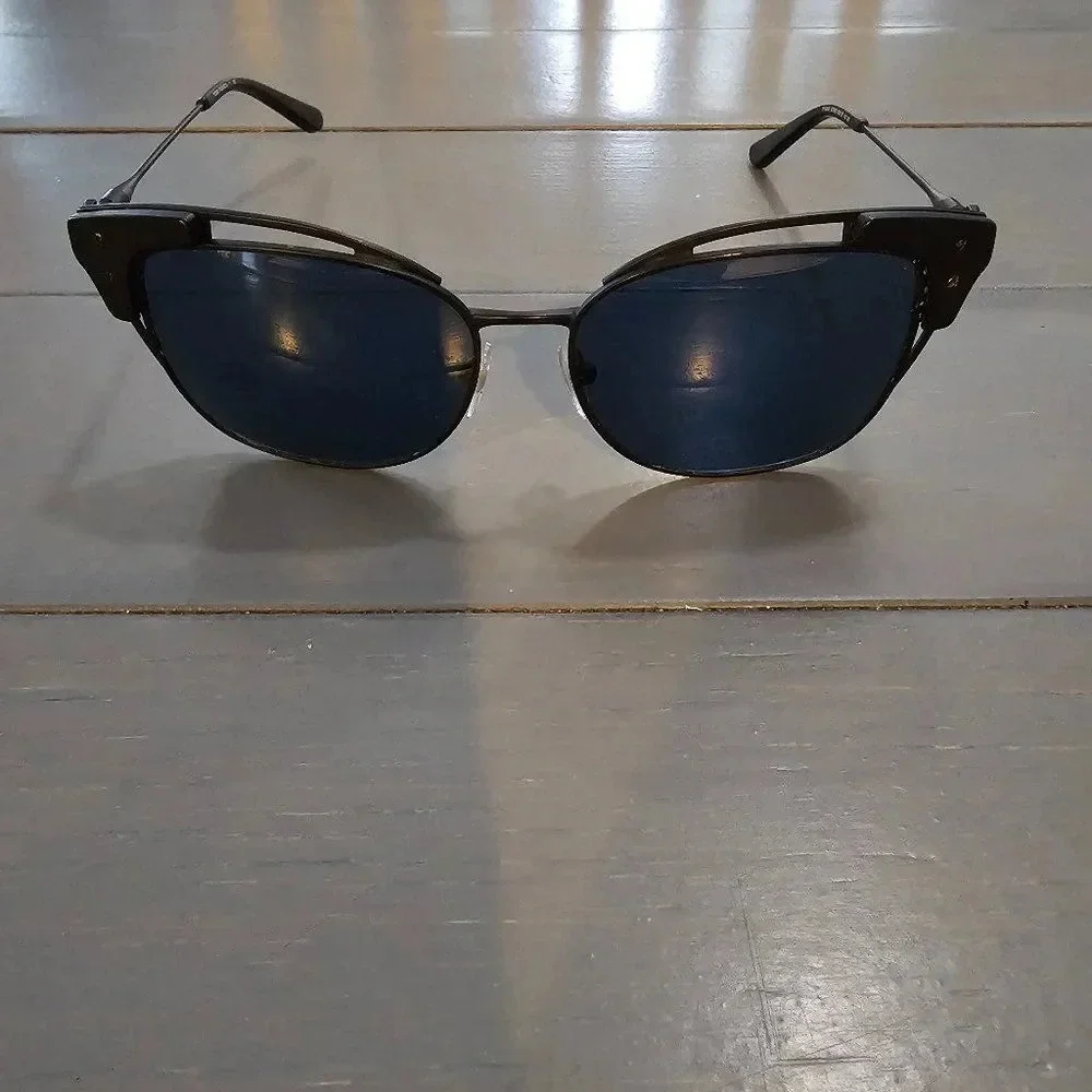 Tory Burch Women's Matte Black Cat Eye Sunglasses TY 6049
